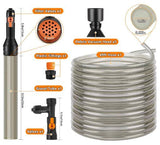 49ft Gravel Vacuum for Water Changer Fish Tank Cleaning Tools,Siphon Universal Quick Pump V1107-134-71010-CLR-49FT