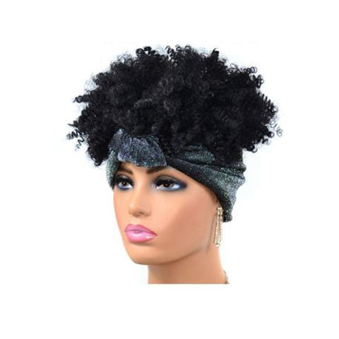 10 Gradient Small Curly Headscarf Wig In 1B Colour PRL-0112739550DBT_NZ