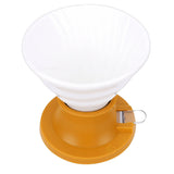 Pour Over Coffee Dripper Heat Proof Portable Ceramic Immersion Dripper for Manual Brew Maker Yellow V1294-YM0901-3118250197912