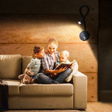 Bedside Wall Lamp 2 Pack Lights Wall Mounted Light LED Gooseneck Light 3W, 6000K Warm White V1188-MS-227-2093