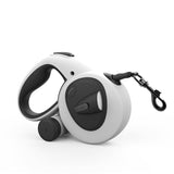Retractable Dog Lead with LED Light & Waste Bag Dispenser, Anti Slip Automatic Pet Walking Leash V1265-CWHL-14