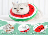 2 Pieces Adjustable Cat Collar Soft Cat Recovery Collar Cute Cat Elizabethan Collars Pet Neck V1192-AZ-W-13155