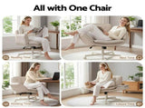 Artiss Criss Cross Chair with Wheels & Adjustable Armrests, Ergonomic Cross Legged Office Desk Chair OCHAIR-L-2018-BG
