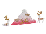 Resin Sitting Standing Deer Statues Reindeer Figurines Ornaments Mountain Rockery Sculpture for Home V1294-YM0901-3111250053613