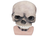 Halloween Scary Skull Mask Adult Full Head Latex Skull Helmet Glowing Eyes with Moving ChinDark Gray V1294-YM0523-3117210187812