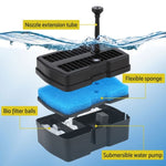 Gardeon Solar Submersible Water Pond Fountain Pump with Filter Box 4.6FT 470L/H FOUNT-POND-B-470-BOX