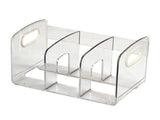 Book Organizer Desktop Book Rack File Holder Acrylic Tabletop Organizer for Study Office Transparent V1294-YM0710-3117230263411