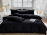 Cotton Blend 4 Piece Bedding Set - Bed in a Bag with Flat Sheet, Fitted Sheet, Duvet Cover and Two V1366-AZ2-W-19786