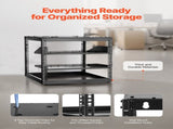 10U Open Frame Network Rack, 585 mm Depth, Wall Mounted or Floor Standing Server Rack, Heavy Duty 4 V952-KFSJJHS10UW2AL07C001V0