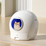 Pawz Self Cleaning Cat Litter Box Large Enclosed Toilet PT1253-WIFI-WH