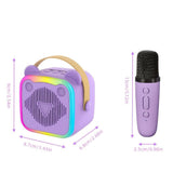 Mini Cat Ear Karaoke Machine Wireless Microphones USB Rechargeable RGB Party - Barbie pink - Size 01 V1106-791-05515-BAR-01