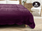 Laura Hill 3m x 3m XL Faux Mink Blanket Double-Sided Soft Plush Bed Oversized Throw Rug Purple MINK-XL-MV