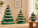 Jingle Jollys 3PCS Christmas Tree Decoration with Lights Foldable Easy Setup Tree PAPER-XMAS-SET-FOREST-01