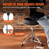 Saddle Drum Throne, 560-705 mm Height Adjustable, Padded Drum Stool Seat with Anti-Slip Feet V952-GDLSSWKBMA00FGHQKV0
