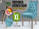 French Provincial Dining Chair Oak Leg AMOUR BLUE V274-FT-FC8443-BU1
