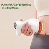 Portable Electric Massager, USB Rechargeable, 3-Head Fat-Pushing Massager with Red Light Heat for V1385-AMQ-WU-905-001
