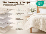 Giselle Faux Fur Weighted Blanket 2 Sided Long Pile Sherpa Reverse Cream 9KG 152 x 203cm WBLANKET-LF-203-9KG-CW