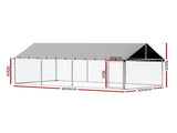 i.Pet Dog Kennel Large House XL Pet Run Cage Puppy Outdoor Enclosure 2Mx4M PET-DOG-CAGE-2X4-AB