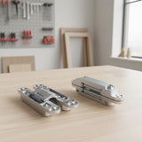 Hidden Door Hinges 180&deg Heavy Duty 3D Adjustable Silver 40kg V63-954941