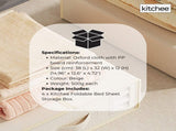 4x Kitchee Foldable Bed Sheet Storage Box - Linen and Closet Organiser Beige V238-SUPDZ-41188860067920