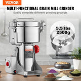 VEVOR 2500g Commercial Spice Grinder Electric Grain Mill Grinder High Speed V952-DDDPSGWYMJ25ODXN1V3