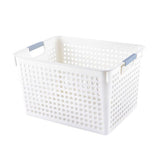Plastic Storage Basket Rectangular Multifunctional Portable Hollow Desktop Storage Bins with Handle V1294-YM0901-3117240036511