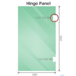 90x90cm Corner Frameless Shower Screen with Chrome Channel and SS Hinges, Round Handle V63-934171