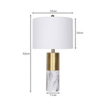 Sarantino Metal and Marble Table Lamp - White LMP-MLM-4550-WH