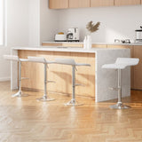 Artiss 4x Bar Stools Adjustable Gas Lift Chairs White BA-TW-NEWT706-WH-X4
