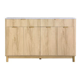 Artiss Buffet Sideboard Cabinet Kitchen Storage Cupboard Marble 2 Drawers Pine FUR-Z-SID140-WD-AB
