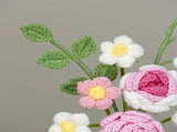 Simulation Woolen Flower Handmade Knitting Artificial Flower Crochet Knitted Flower with Ceramic V1294-YM0706-231120HL02-4