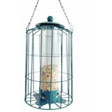 Heavy Duty Caged Bird Feeder, Secure Design Keeps Squirrels Out, Clear Tube Attracts Small Birds, V1192-AZ-W-24290