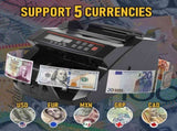 Automatic AUD Money Counter Machine With UV/MG/IR Detection, High-Speed Banknote Counter & Digital V1181-OF009-2108-BK