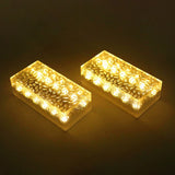 Solar Rectangular Ice Brick Light 12 LED Warm White Outdoor Garden Landscape Decorative Light, IP65 V1366-AZ2-W-15117