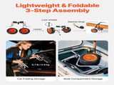Kayak Cart, 90 kg Load Capacity, Foldable Kayak Trolley with 25.4 cm Solid Rubber Tires & 1 Ratchet V952-SPSPHTTC10IN3S906001V0