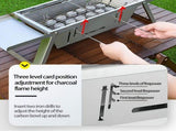 Silver Gray portable barbecue grill, outdoor grill, camping grill, lightweight grill, picnic grill, V1347-132-GRA-61622