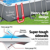 Bestway Swimming Pool 732x366x132cm Steel Frame Above Ground Pools Ladder 30045L BW-POOL-732CM-56477