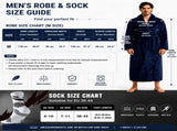 Grey Men's Winter Lounge Bundle Set - Flannel Shawl Collar Robe with 2x White Thick Mid Calf V888-ELOSUNG54514