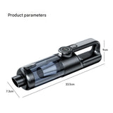 Silver and Orange Cordless Handheld Vacuum Cleaner 17000Pa High Suction Portable Rechargeable 5 in 1 V888-ELOSUNG53391