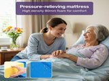 EQUIPMED Electric 8 Function Medical Bed , w/ Mattress & Over Bed Table, Adjustable Back and Leg V219-BNSADBEQE07A