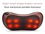 Cordless Rechargeable Shiatsu Massage Pillow - 8 Node Deep Kneading Neck & Back Massager with Heat V888-ELOSUNG41763