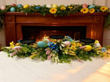 Artificial Flower Centerpiece Candle Holder Lavender Decor Eucalyptus - Green - Size 55-30 V1347-112-94316-GRN-55-30