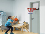 Indoor Mini Basketball Hoop Set Door Mounted Backboard Kit with Ring & Ball V63-954191