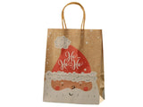 12Pcs/Set Gift Pouch Handle Design Tear Resistant Paper Merry Christmas Printed Candy Bag for Home-L V1263-JX-474