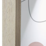 Abstract Balance Wall Print w Oak finish Glass frame 70cm V637-43007WAL