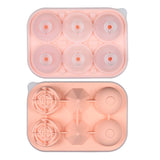 4Pack Ice Molds Silicone Ice Mold Set - Rose, Diamond, and Sphere ShapeEasy Release Ice Ball for V1370-AZ4-04957