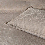 Bianca Bellagio Gold 6 Pcs Jacquard Geometric Comforter Set Queen/King V442-BCA-COMFORTER-BELLAGIO-GOLD-KI