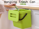 Small Plastic Trash Can, Hanging Small Trash Can with Lid Under Sink for Kitchen, Food Waste Bin for V1259-DP01-A-2074