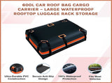 600L Car Roof Bag Cargo Carrier Large Waterproof Rooftop Luggage Rack Storage V63-953991