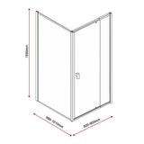 Adjustable Semi Frameless Shower Screen 82-90cm x 98-101cm With Gold Hardware For Modern Bathrooms V63-958201